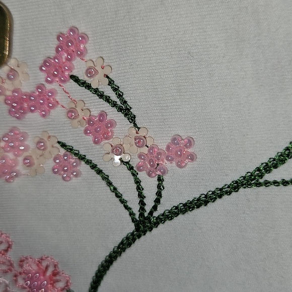 MaxMara White Tee with Pink Floral Embroidery - Picture 5 of 9